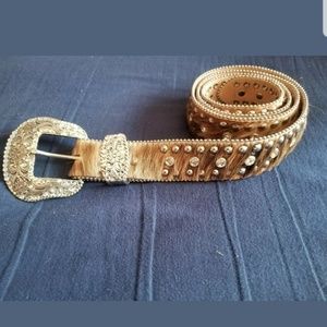 NOCONA WESTERN DRESS BELT; BLING &STUDS; RODEO